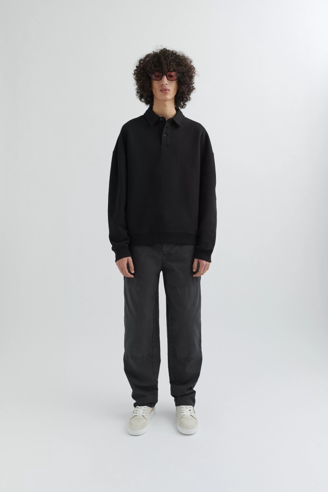 Axel Arigato Signatur Polo Sweatshirt Sort