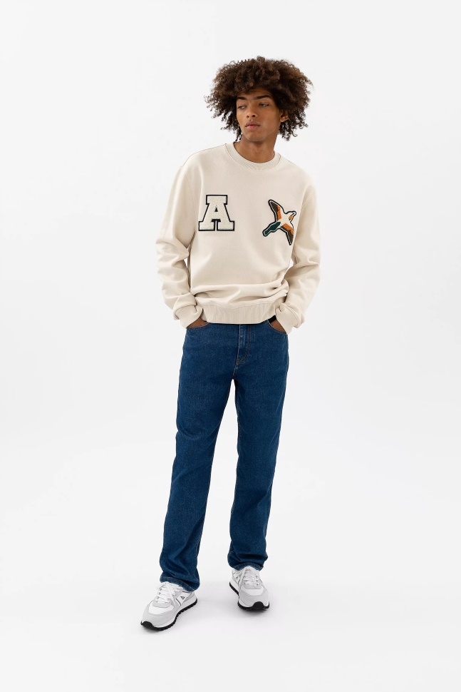 Varsity Bee Bird Sweatshirt Bleg Beige Axel Arigato