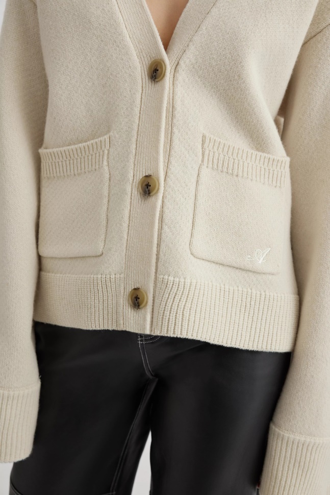 Axel Arigato Memory Afslappet Cardigan Ecru