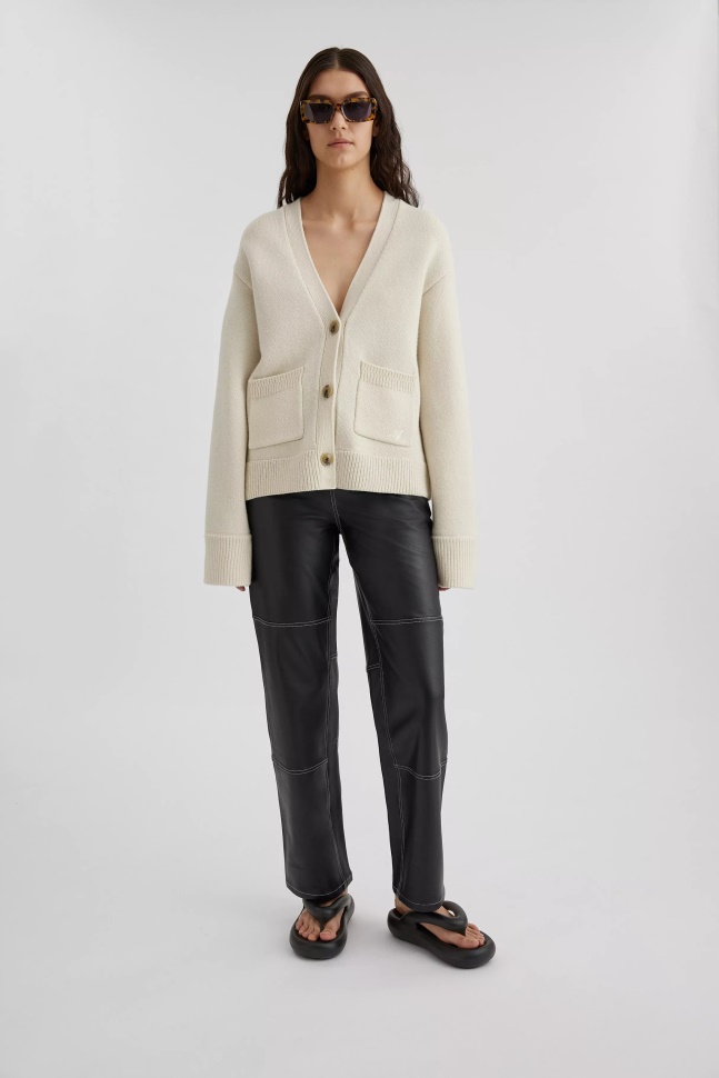 Axel Arigato Memory Afslappet Cardigan Ecru