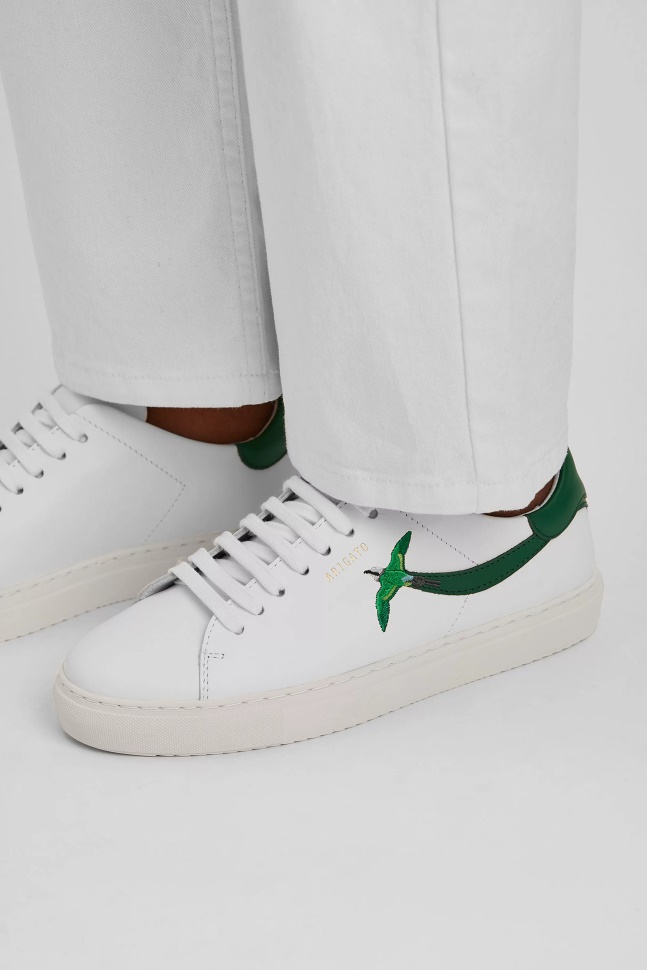 Ren 90 Stribet Bi Fugl Hvid Grønkål Grøn Axel Arigato