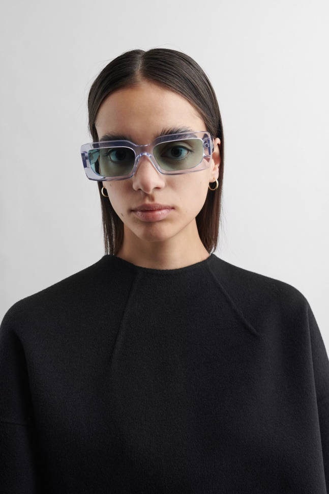 Arena Rektangulære Solbriller Gennemsigtige Grønne Axel Arigato