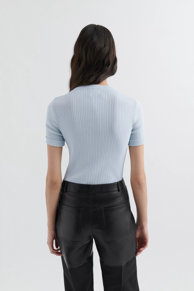 Axel Arigato Honor Strik T-shirt Lyseblå