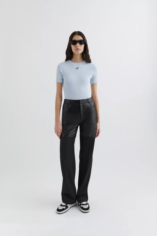 Axel Arigato Honor Strik T-shirt Lyseblå