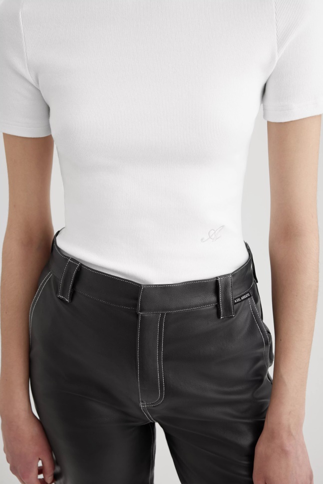 Axel Arigato Signatur Slim Rib T-shirt Hvid