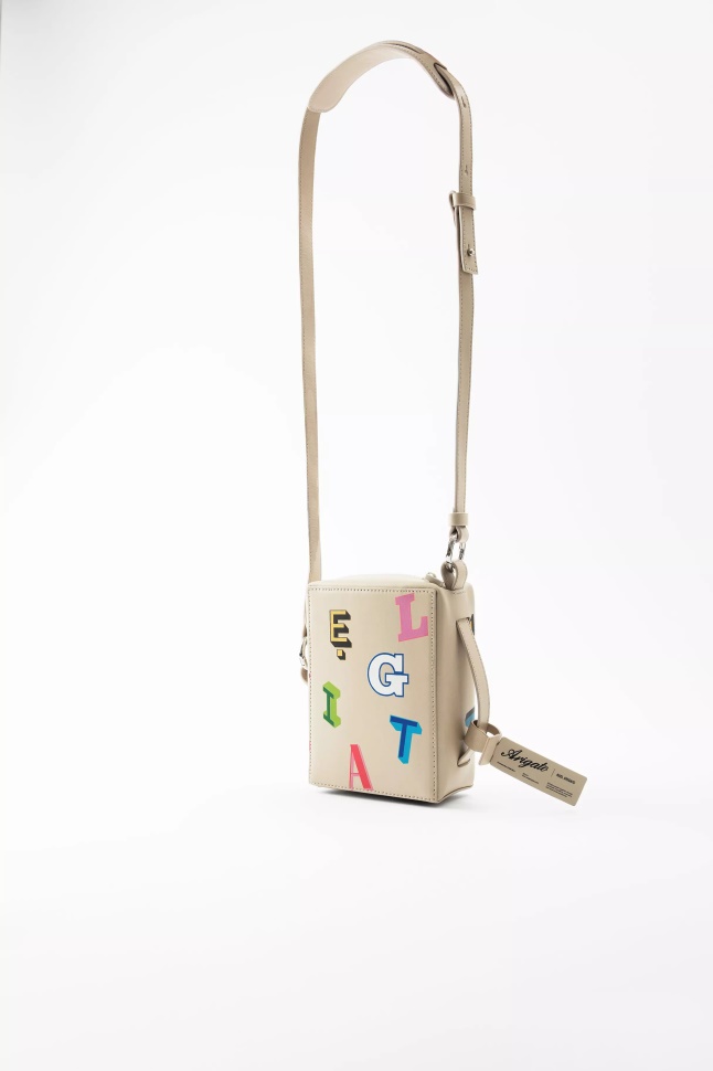 Kubisk Monogram Læderpung Axel Arigato Bleg Beige