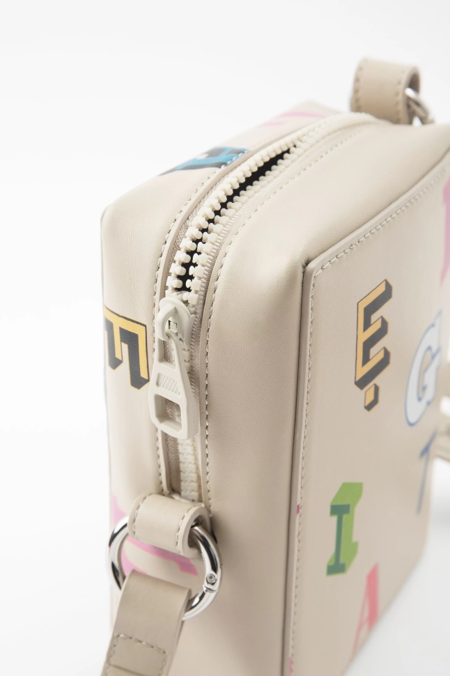 Kubisk Monogram Læderpung Axel Arigato Bleg Beige