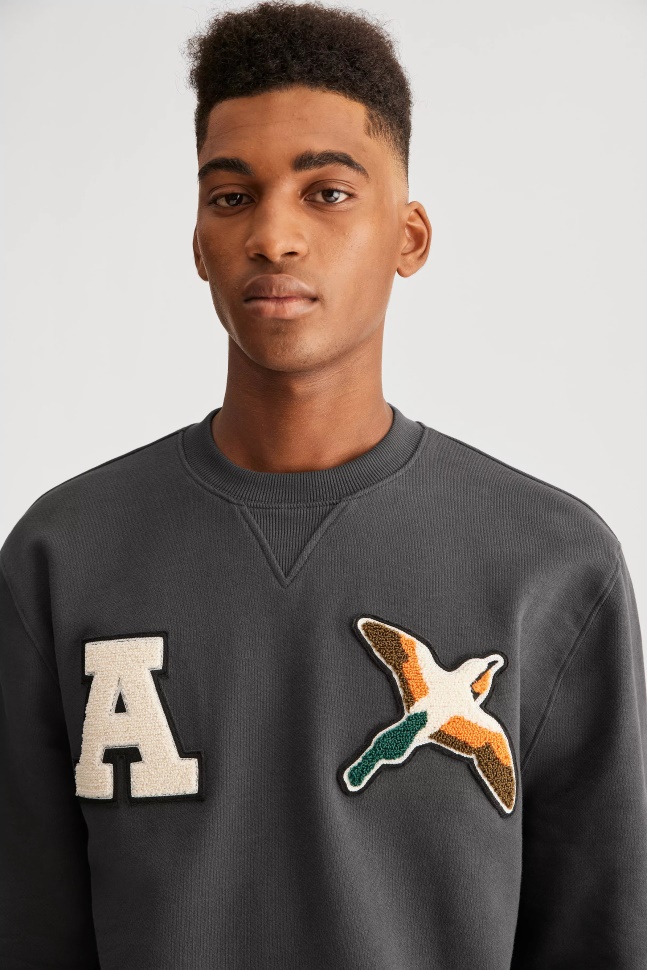 Axel Arigato Falmet Sort Varsity Bee Bird Sweatshirt