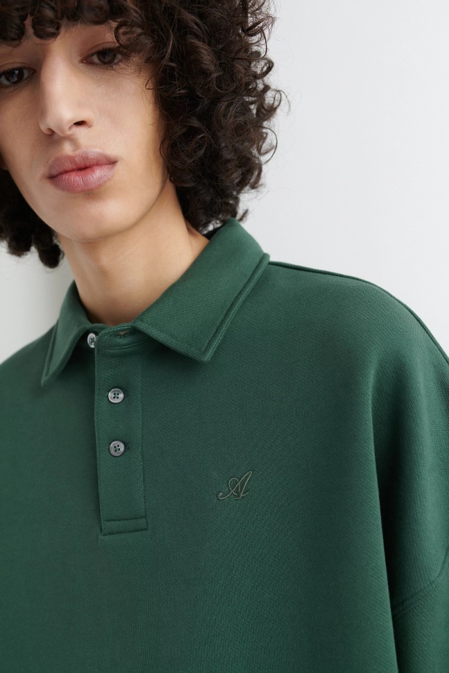 Signatur Polo Sweatshirt Axel Arigato Mørkegrøn