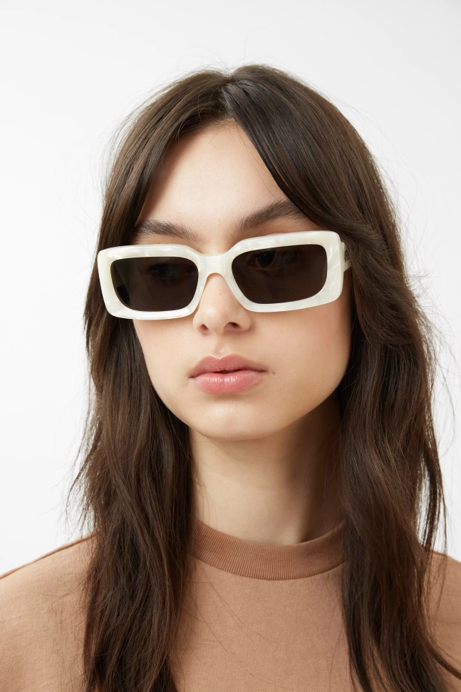 Axel Arigato Elfenben Falmede Brune Arena Rektangulære Solbriller