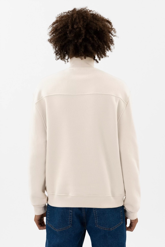 Axel Arigato Focus Sweatshirt Med Halv Lynlås Bleg Beige