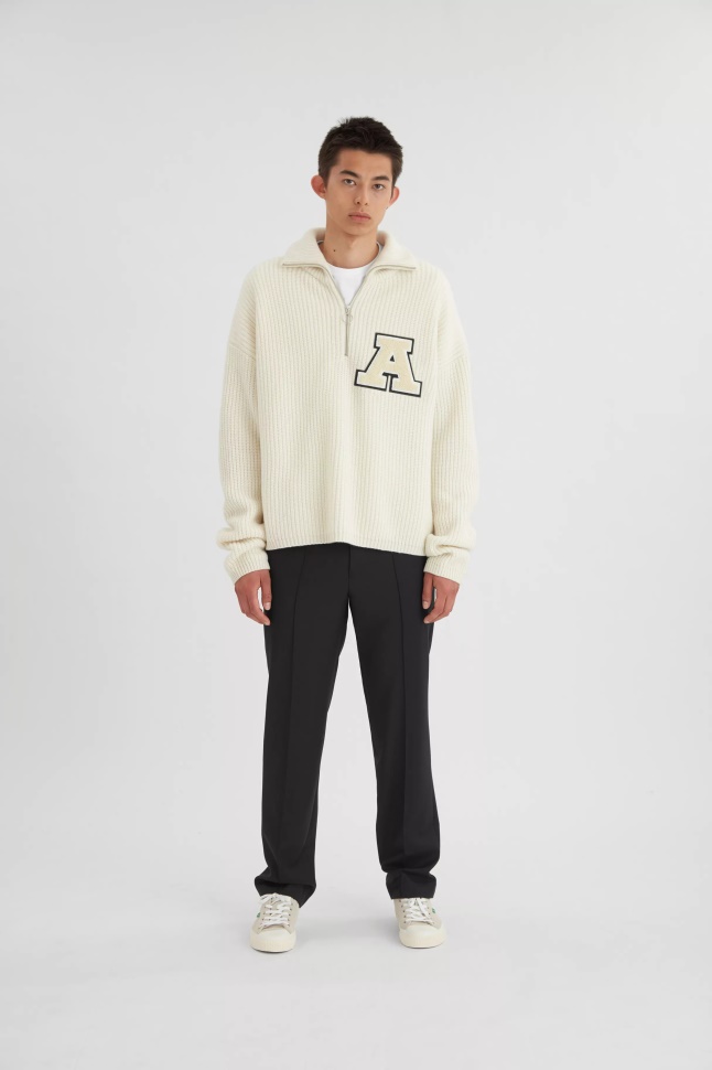 Team Halfzip Sweater Axel Arigato Ecru