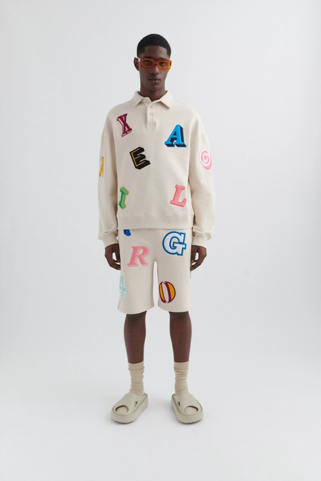 Axel Arigato Bleg Beige Inferno Monogram Polo Sweatshirt