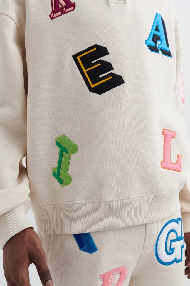 Axel Arigato Bleg Beige Inferno Monogram Polo Sweatshirt