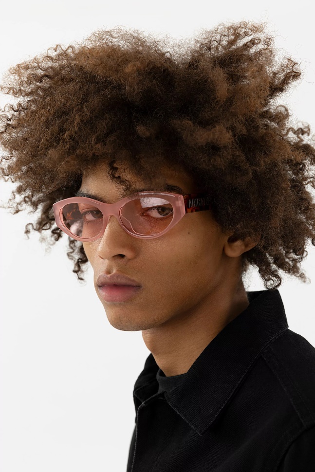 Axel Arigato Mælkefarvet Pink Havana Tonia Cat-eye Solbriller