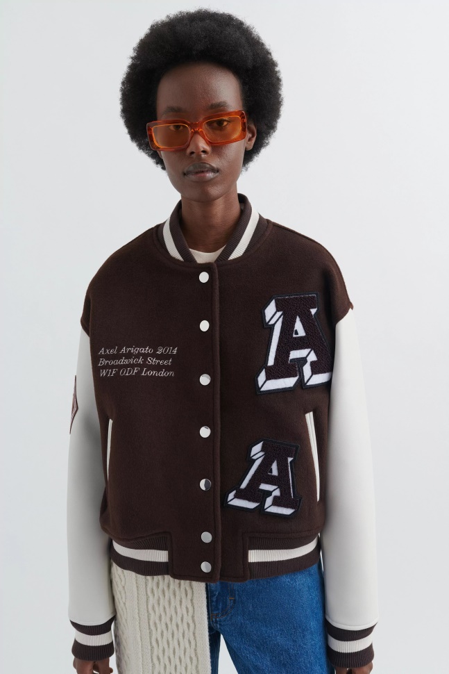 Axel Arigato Mørkebrun Illusion Varsity Jakke