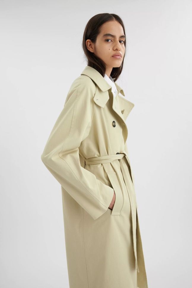 Globe Trenchcoat Naturlig Gul Axel Arigato