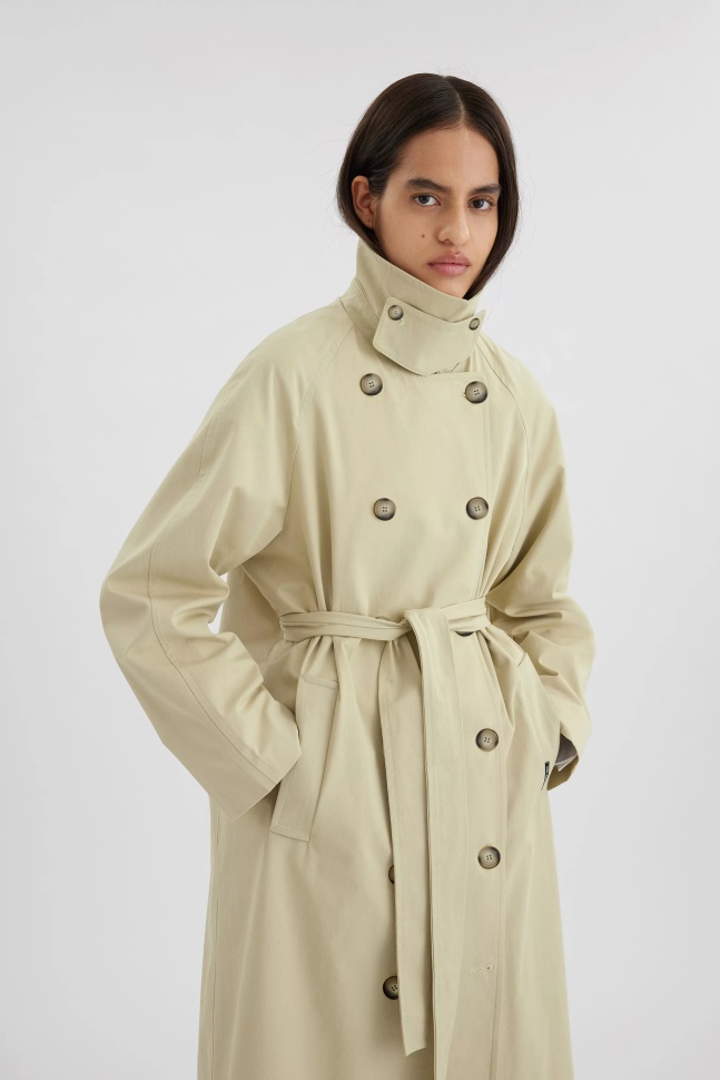 Globe Trenchcoat Naturlig Gul Axel Arigato